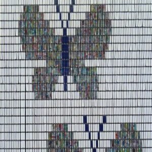 Hulzen vliegengordijn S0842 - Vlinders 2 kleuren